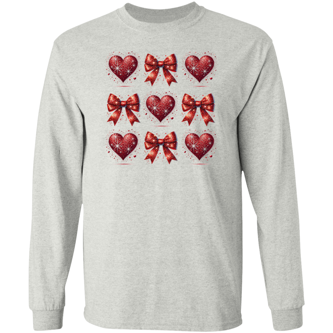 Glitter Bows and Hearts T-Shirt 5.3 oz.