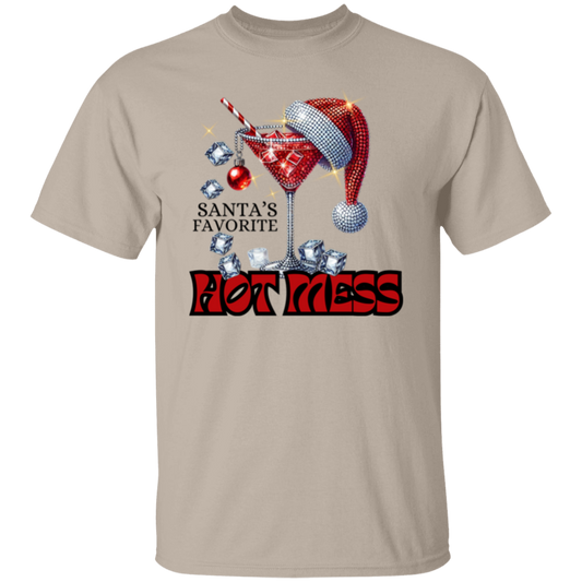Santa's Favorite Hot Mess Christmas 5.3 oz. T-Shirt