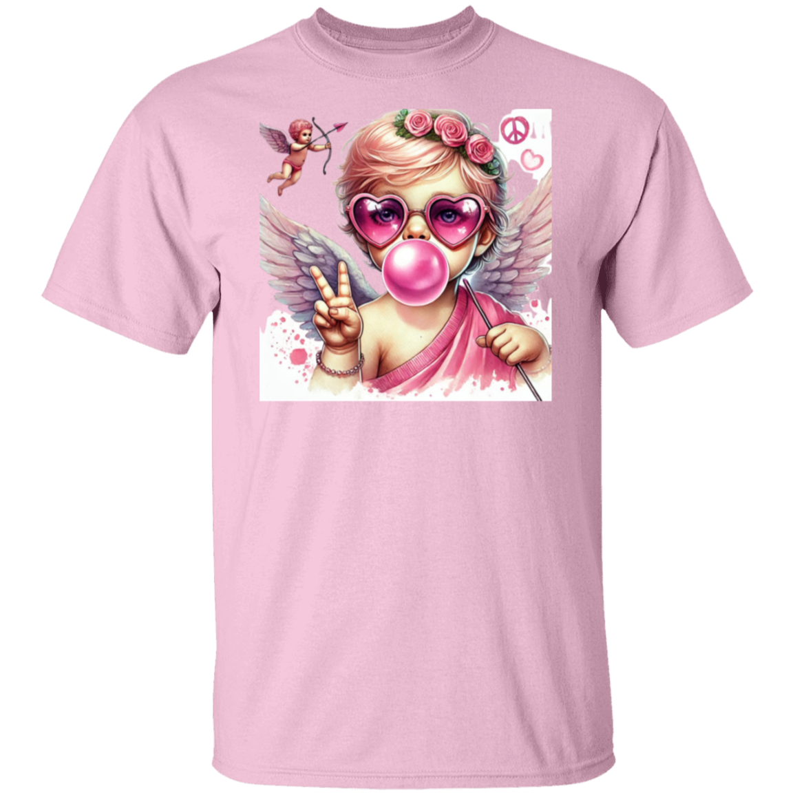 Peace Love and Cupid 5.3 oz. T-Shirt