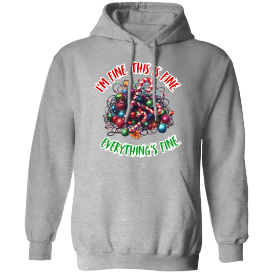 I'm Fine This is Fine Funny Christmas Gildan Pullover Hoodie