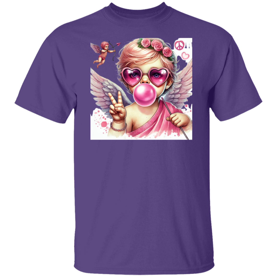 Peace Love and Cupid 5.3 oz. T-Shirt