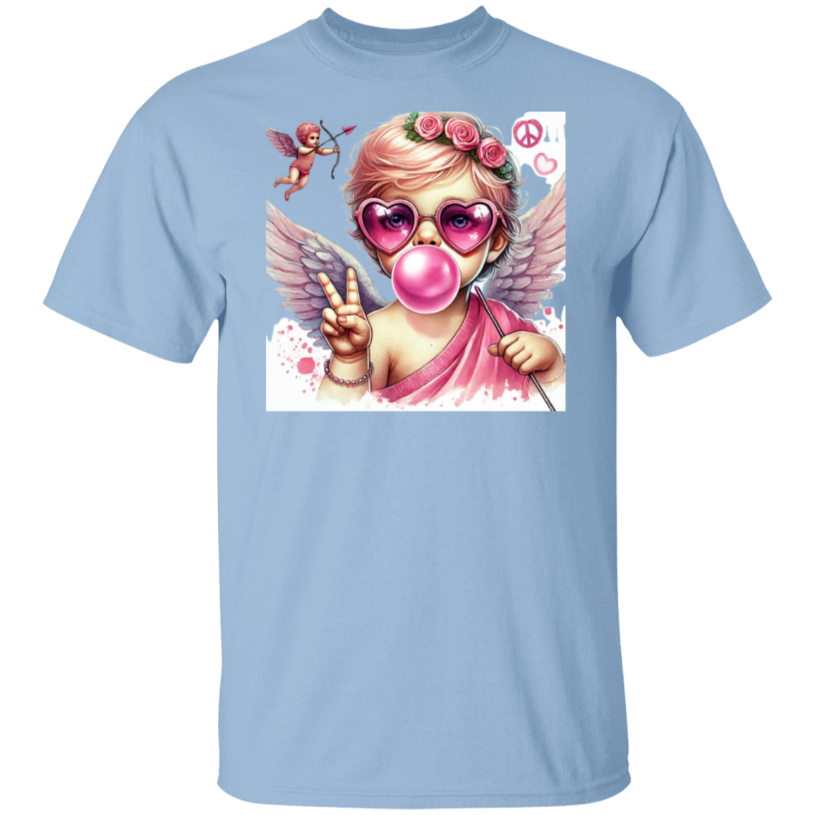 Peace Love and Cupid 5.3 oz. T-Shirt