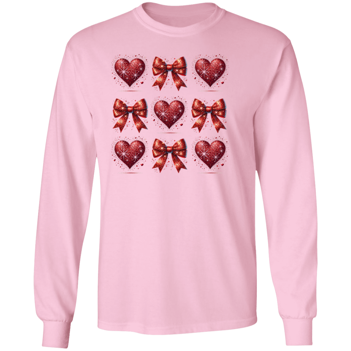 Glitter Bows and Hearts T-Shirt 5.3 oz.