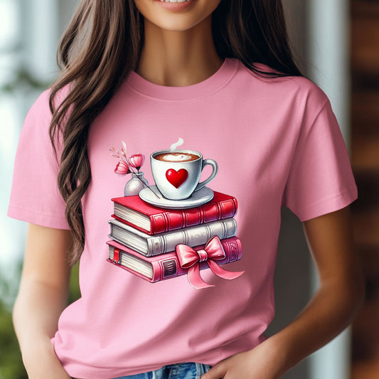 Bows, Books and Coffee 5.3 oz. T-Shirt